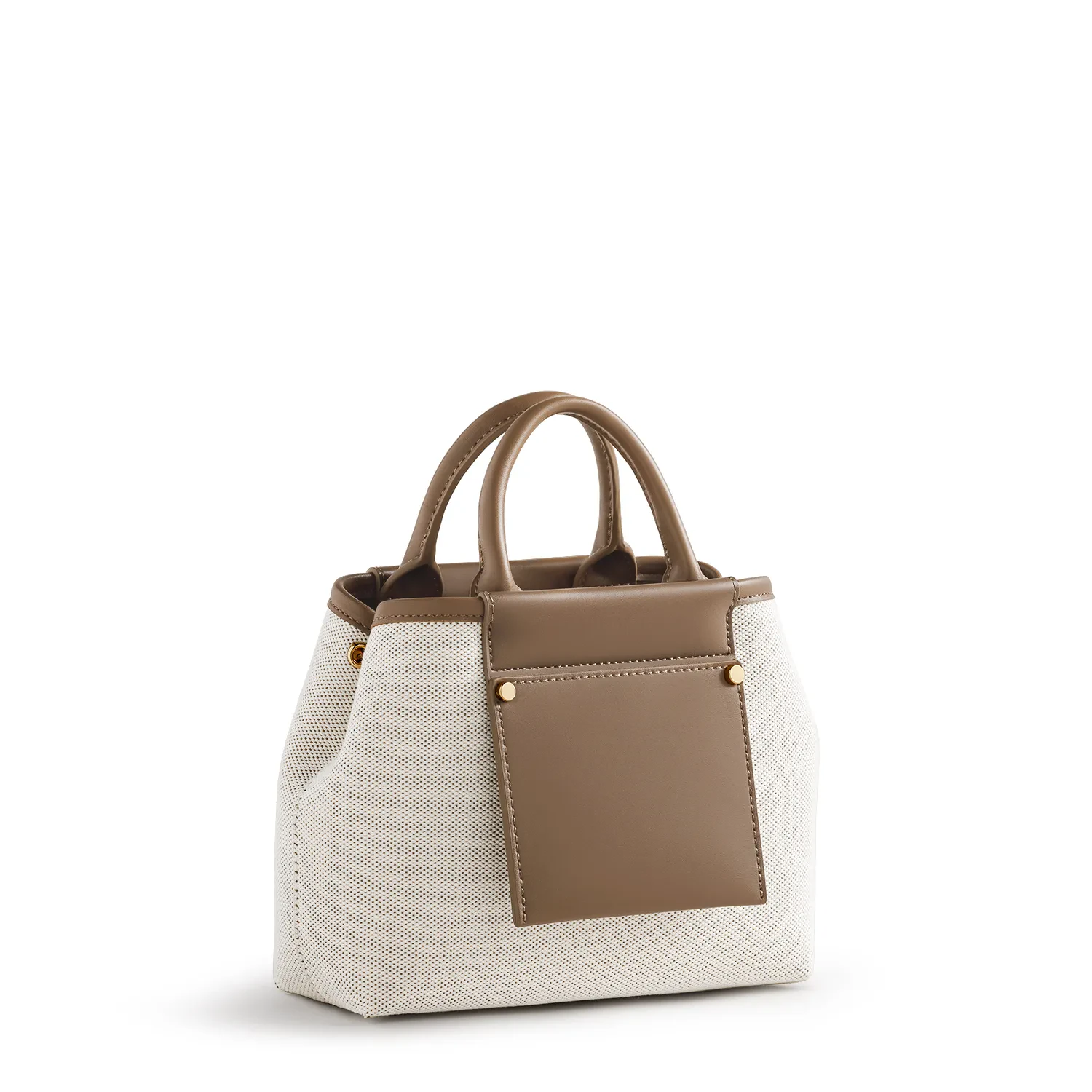 PICOLA TOP HANDLE BAG LUXE CANVAS - DARK MOCHA